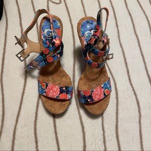 Gianni Bini Floral Block Heels